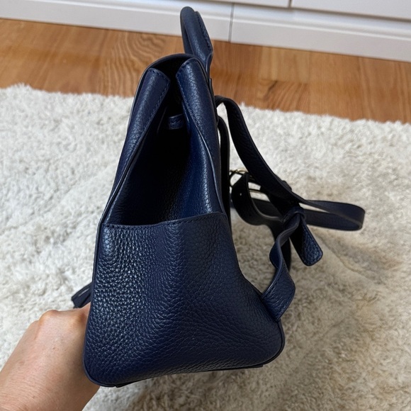 Tory Butch Mini Thea Backpack Navy Blue - Picture 4 of 10